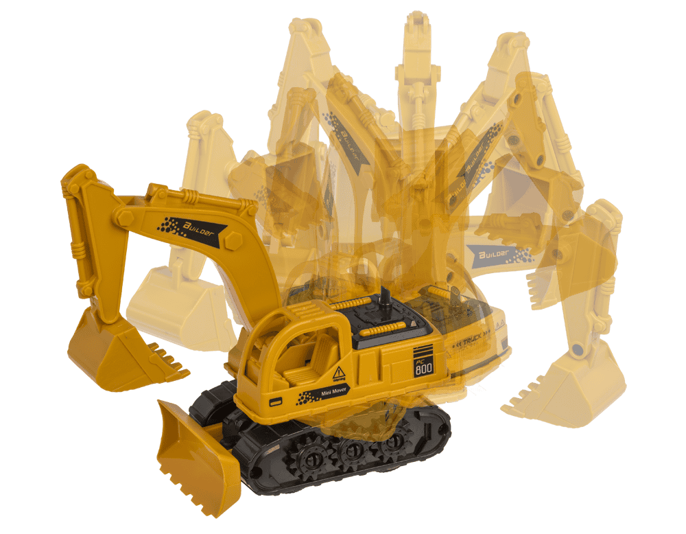 Digger with friction & moveable arm,
