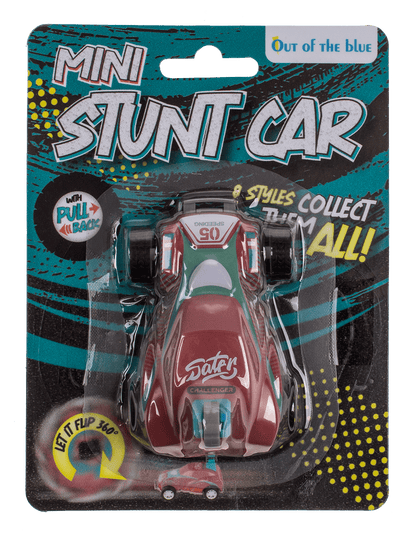 Mini stunt car with pull back, approx. 8 cm,