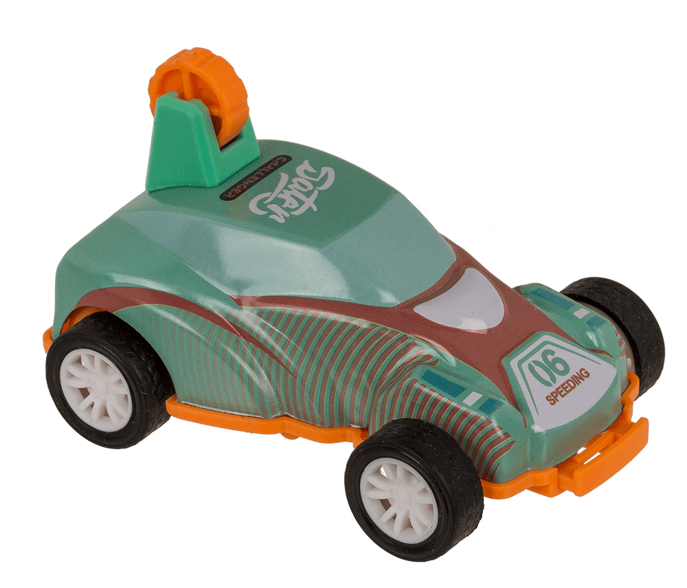 Mini stunt car with pull back, approx. 8 cm,