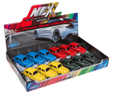 Model car with pull back, VW Beetle 1960,