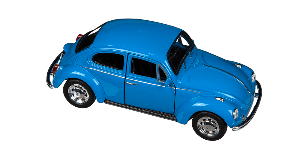 Model car with pull back, VW Beetle 1960,