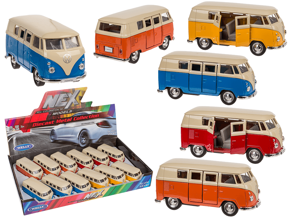 Model car with pull back, VW T1 Bus 1963,