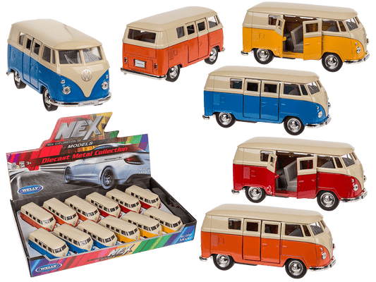 Model car with pull back, VW T1 Bus 1963,