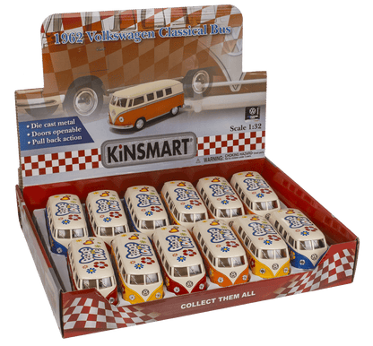 Metal model car with pull back, VW T1 Bus 1962 -,