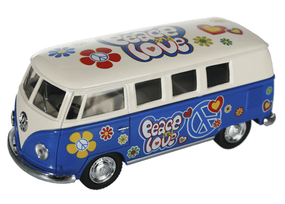 Metal model car with pull back, VW T1 Bus 1962 -,