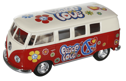 Metal model car with pull back, VW T1 Bus 1962 -,