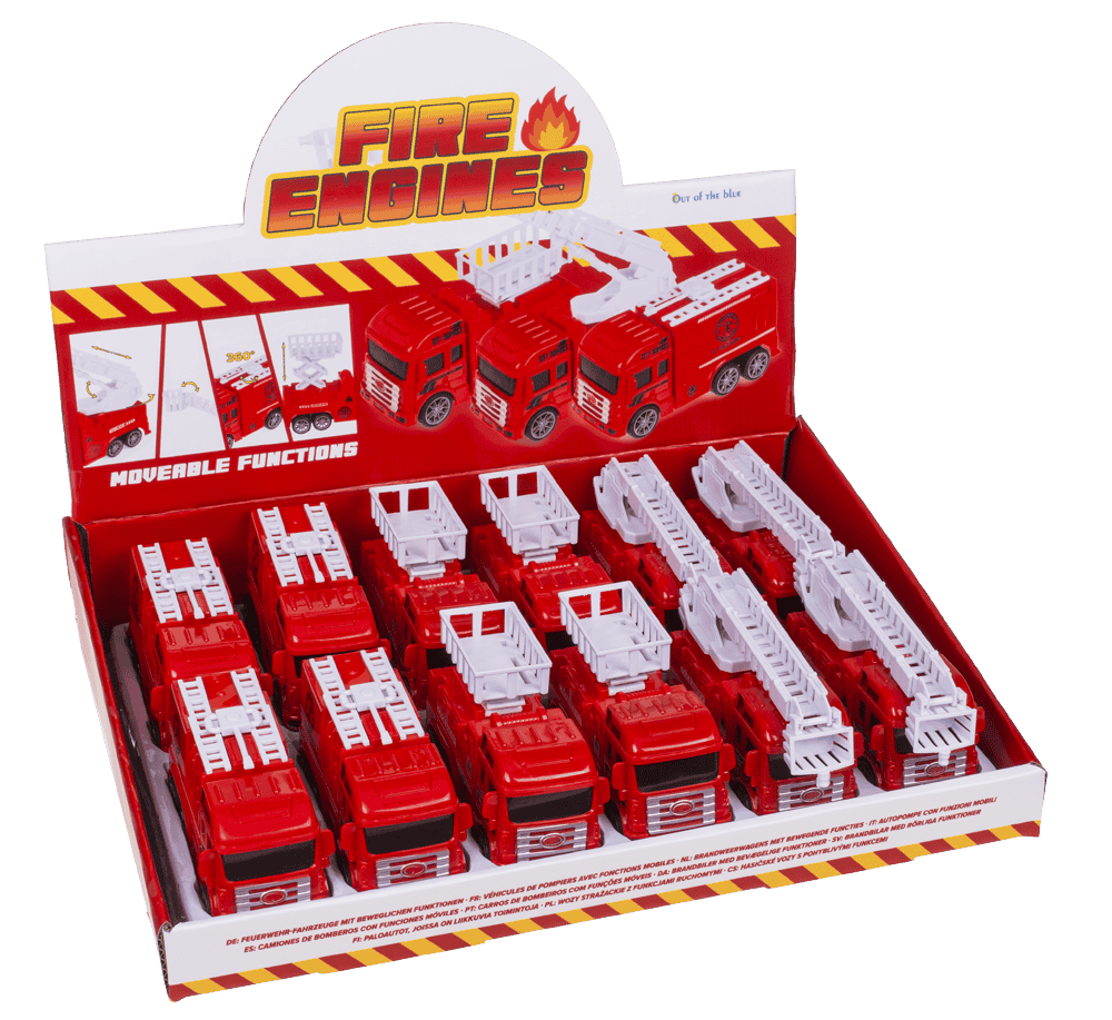 Fire Engines, with friction movement & moveable