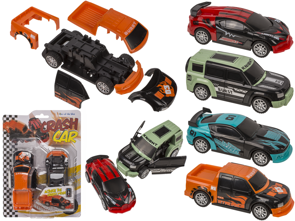 Burst car with pull back, 12,6 cm,