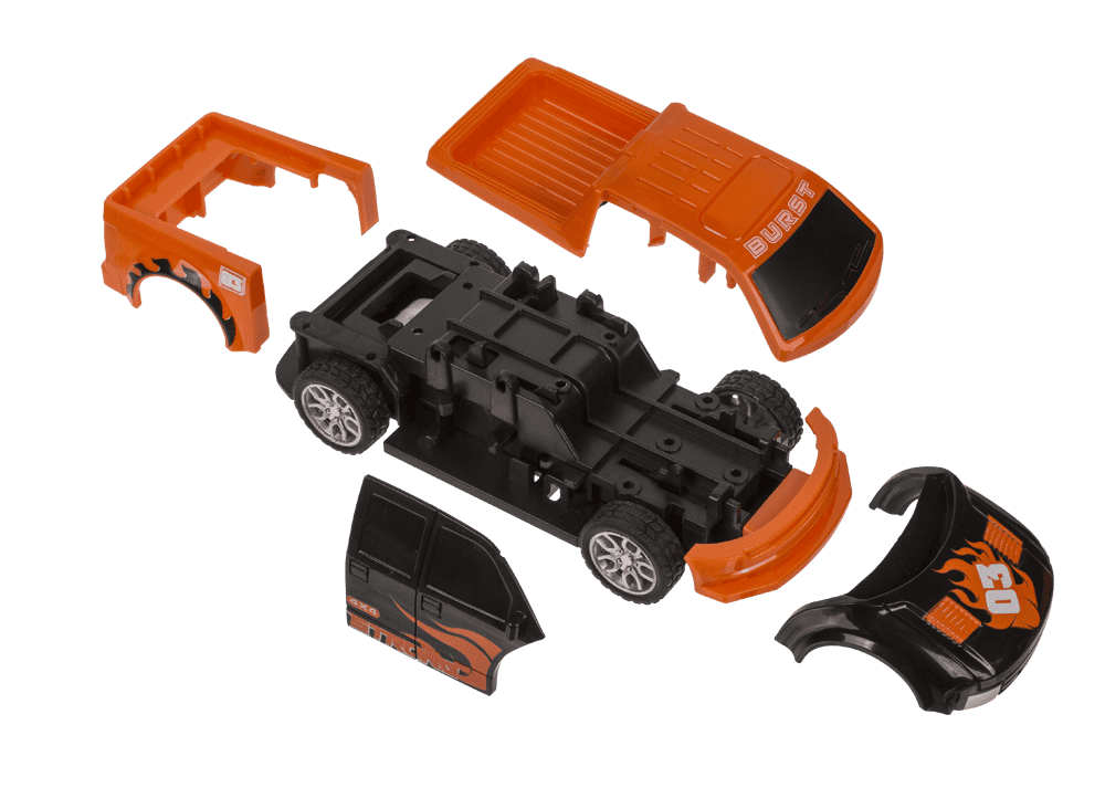 Burst car with pull back, 12,6 cm,