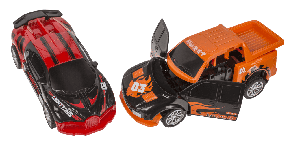Burst car with pull back, 12,6 cm,