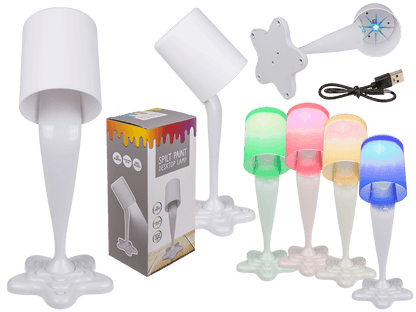 Spilt Paint Desktop Lamp, white,