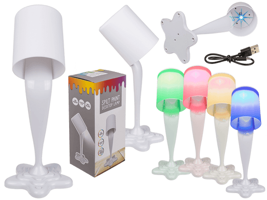 Spilt Paint Desktop Lamp, white,