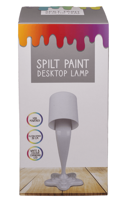 Spilt Paint Desktop Lamp, white,