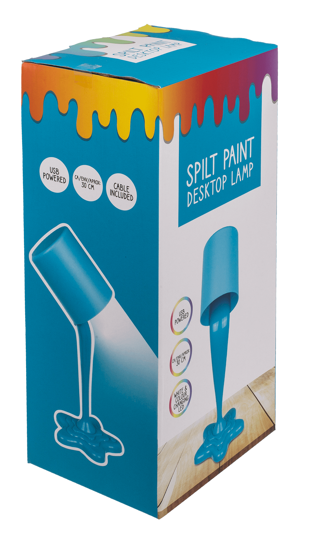Spilt Paint Desktop Lamp, neon blue,