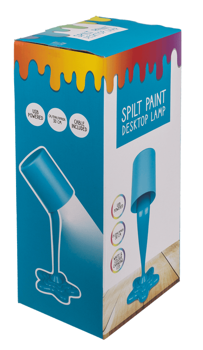Spilt Paint Desktop Lamp, neon blue,