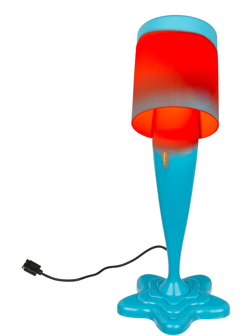 Spilt Paint Desktop Lamp, neon blue,