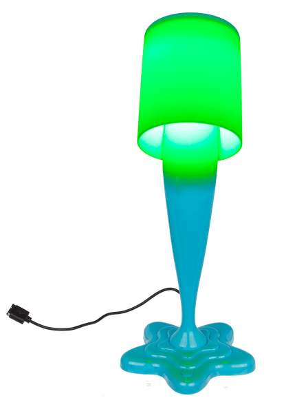 Spilt Paint Desktop Lamp, neon blue,