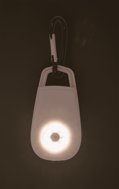 Pocket alarm with LED & snap hook,