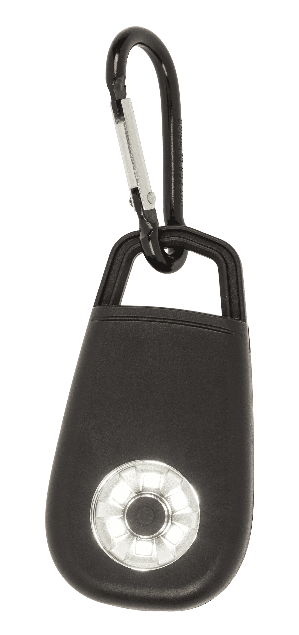 Pocket alarm with LED & snap hook,