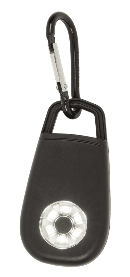 Pocket alarm with LED & snap hook,