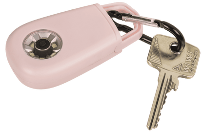 Pocket alarm with LED & snap hook,