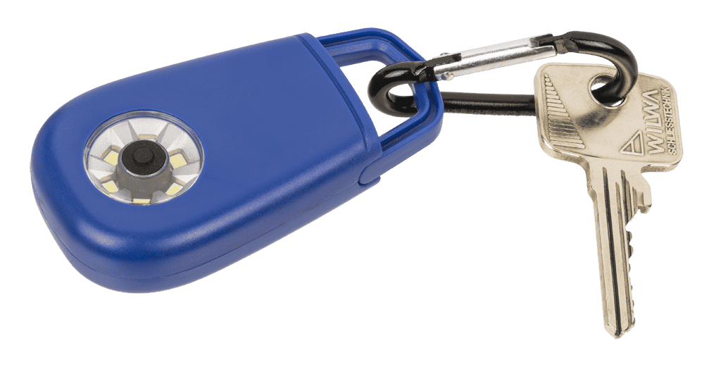 Pocket alarm with LED & snap hook,