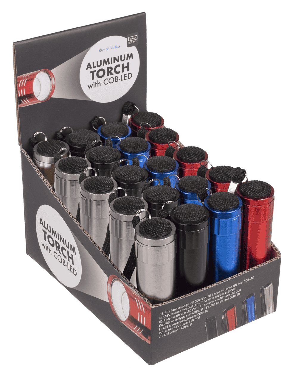 Alu  torch with COB-LED, CA: 8,5 cm,