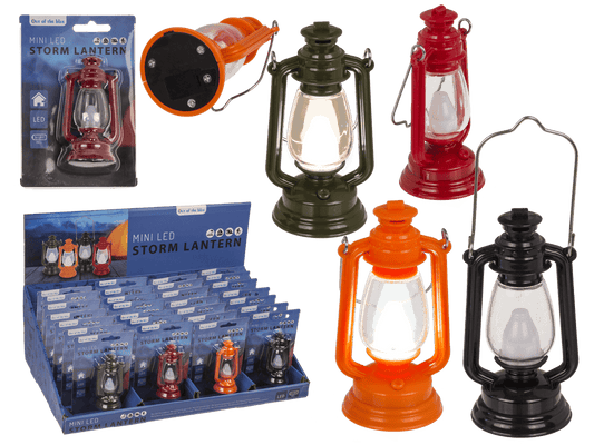 Mini LED storm lantern, 9 x 4 cm,