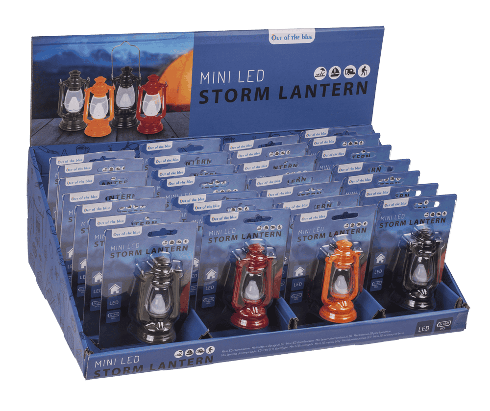 Mini LED storm lantern, 9 x 4 cm,