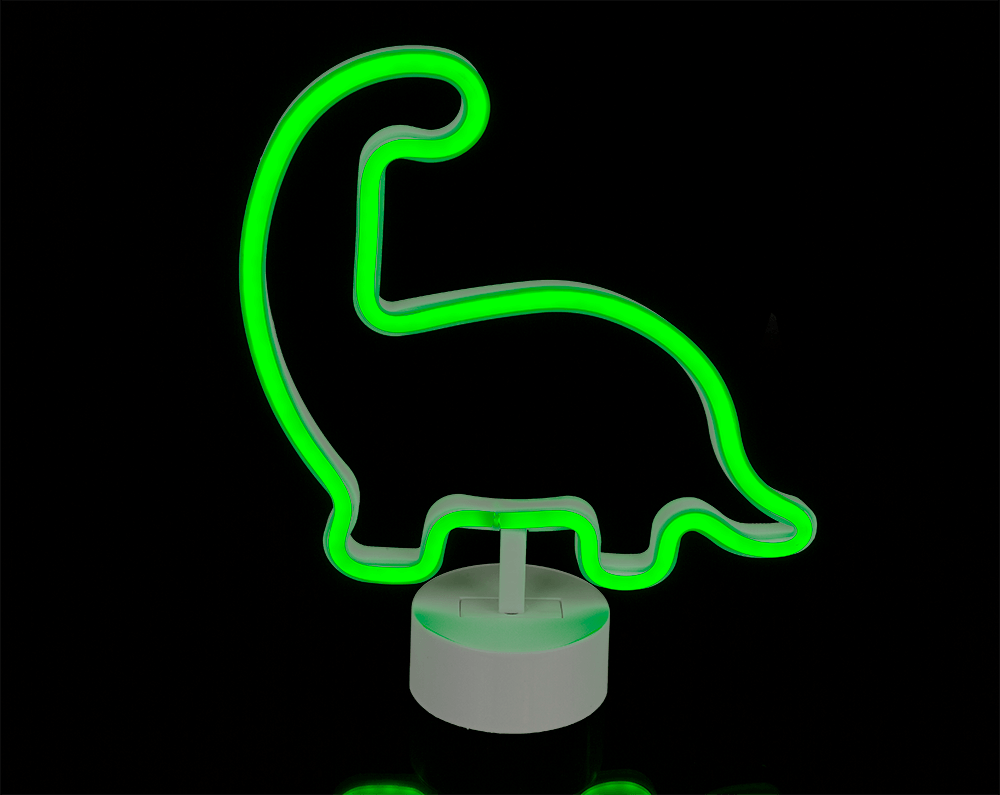 Neon Lamp, Dinosaur, 29 x 24 cm,