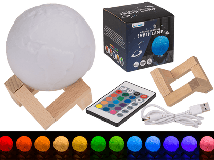 Color Changing Lamp, Earth, ca. 10 cm,