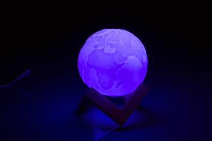 Color Changing Lamp, Earth, ca. 10 cm,