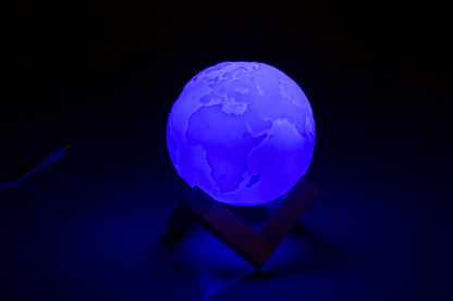 Color Changing Lamp, Earth, ca. 10 cm,