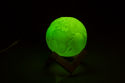 Color Changing Lamp, Earth, ca. 10 cm,