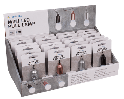 Mini LED pushing lamp, ca. 5 cm, 3 colours ass.,