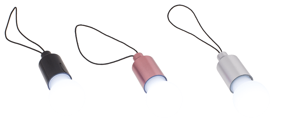 Mini LED pushing lamp, ca. 5 cm, 3 colours ass.,