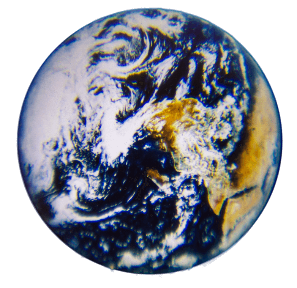 Projection lamp, Earth & Moon, alu + ABS material,