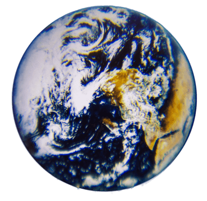 Projection lamp, Earth & Moon, alu + ABS material,