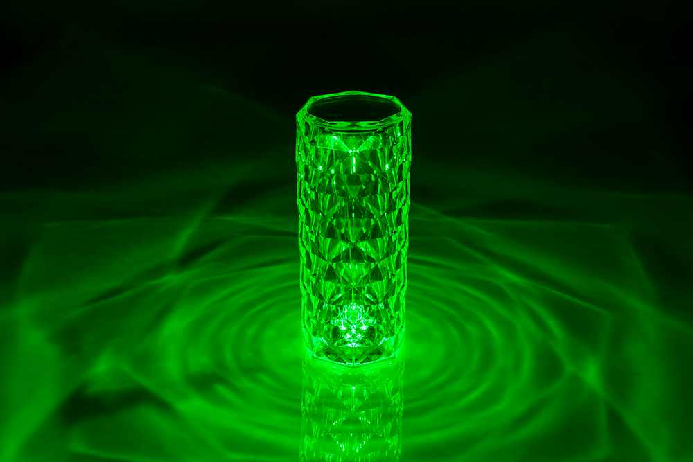 Crystal Lamp, ca. 21 x 9 cm, with colour changing