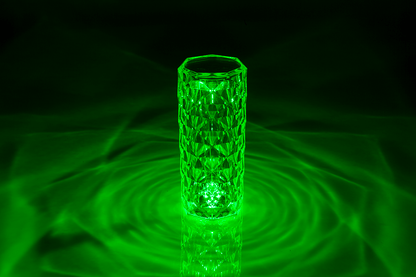 Crystal Lamp, ca. 21 x 9 cm, with colour changing