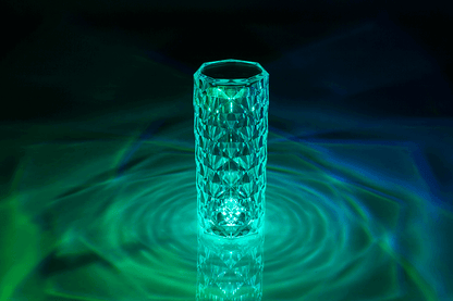 Crystal Lamp, ca. 21 x 9 cm, with colour changing