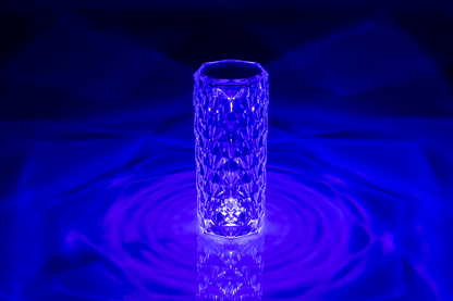 Crystal Lamp, ca. 21 x 9 cm, with colour changing