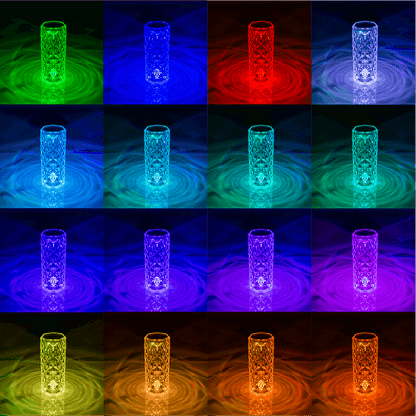 Crystal Lamp, ca. 21 x 9 cm, with colour changing