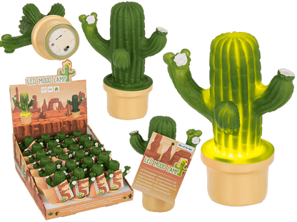 LED Mood lamp, Cactus, 8 x 12 cm,