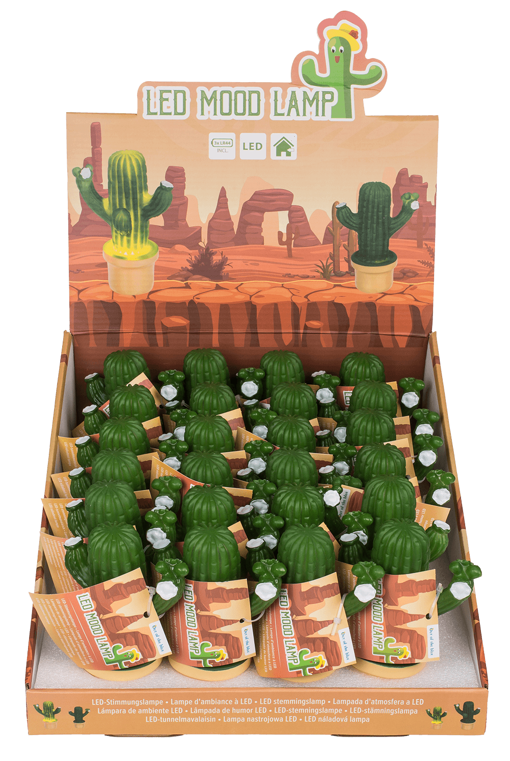 LED Mood lamp, Cactus, 8 x 12 cm,