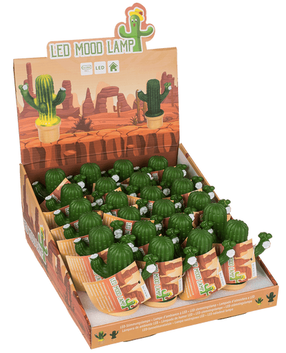 LED Mood lamp, Cactus, 8 x 12 cm,