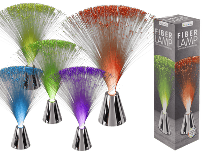 Plastic Fiber lamp with chrome base,