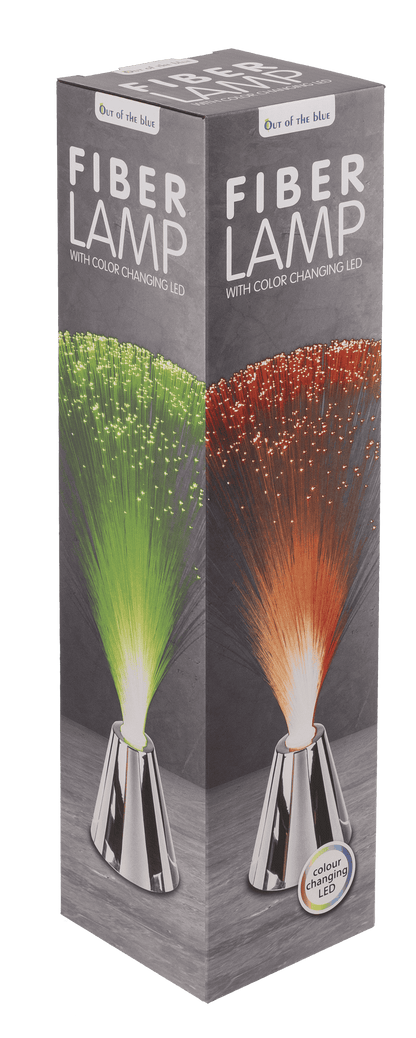 Plastic Fiber lamp with chrome base,