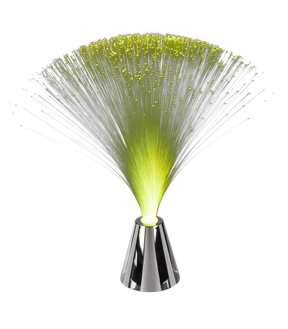 Plastic Fiber lamp with chrome base,