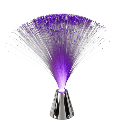 Plastic Fiber lamp with chrome base,